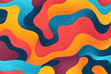 Fototapeta na wymiar Colorful abstract background with wavy shapes. Suitable for various design projects