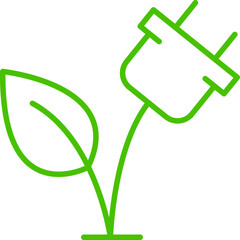 green energy line icon symbol illustration