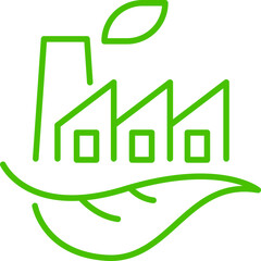 green industry line icon symbol illustration