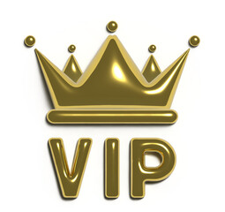 3D golden crown VIP