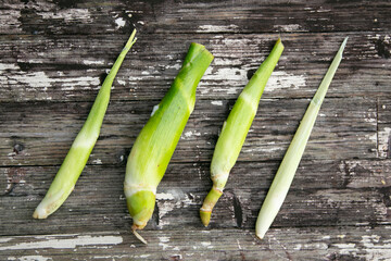 Water bamboo, makomodake or makomo is a japanese vegetable with a harvest season in Autumn. 