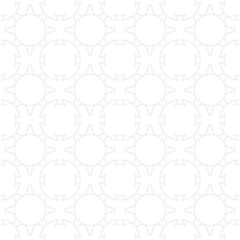 Seamless ornament made of gray circles and patterns in a trendy style. Mosaic of white geometric elements for textiles and wallpaper.