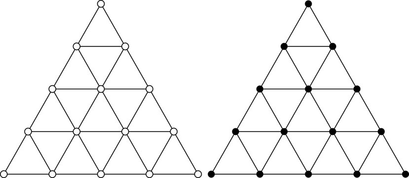 black Pythagorean tetractys of the decad vector