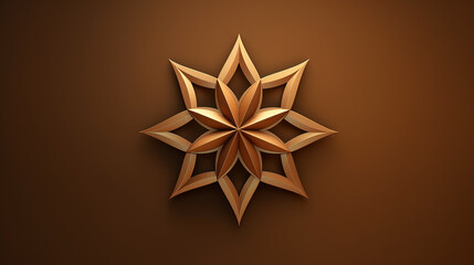 brown background with arabic geometric star ornament