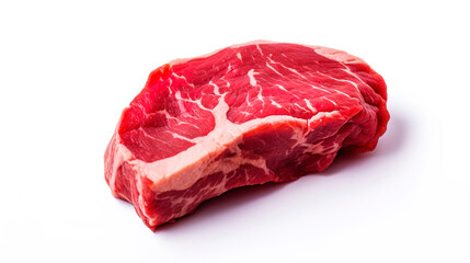 An isolated piece of meat on a white background