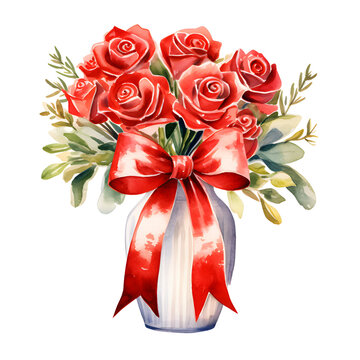 bouquet of red roses