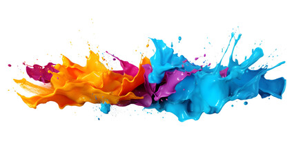 Colorful Paint Spill isolated