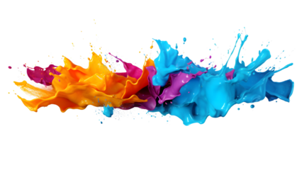 Colorful Paint Spill isolated