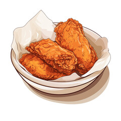 Chicken wings isolated on transparent background