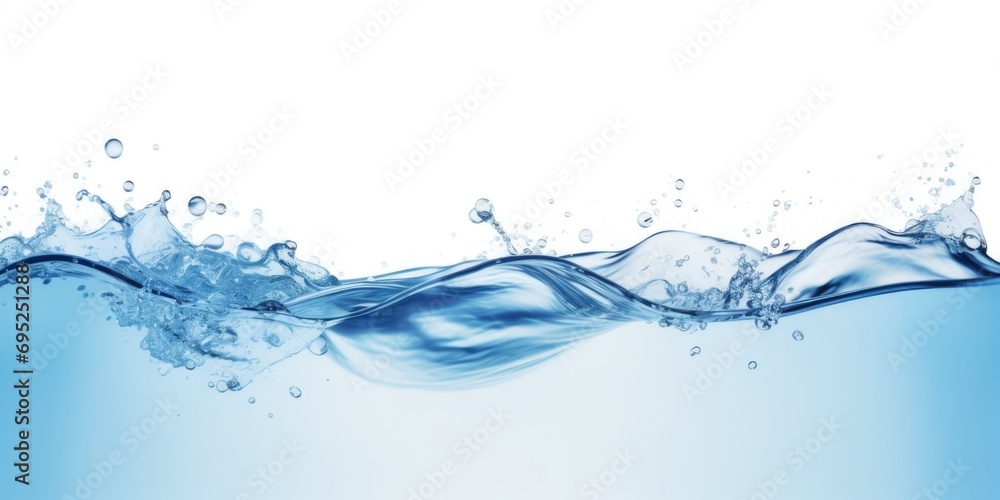 Poster A captivating image of a wave of water with bubbles. Perfect for illustrating concepts related to water, nature, and motion.