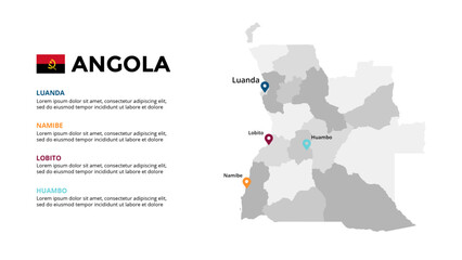 Infographic maps for African countries elements design for presentation, can be used for presentation, workflow layout, diagram, annual report, web design.