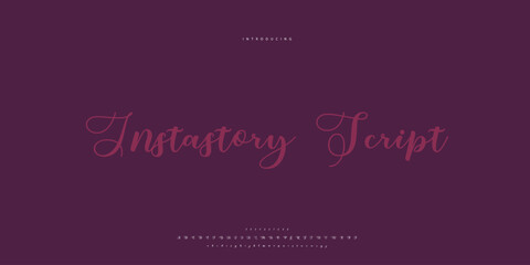 Abstract Fashion font alphabet. Minimal modern urban fonts for logo, brand etc. Typography Calligraphy typeface uppercase lowercase and number. vector illustration
