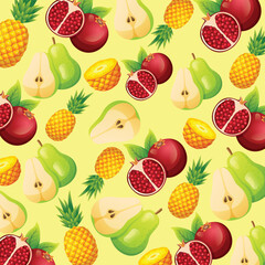 Fresh fruit pattern background design