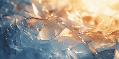 A close-up view of a bunch of ice crystals. This image can be used for various purposes