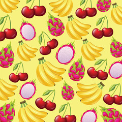 Fresh fruit pattern background design