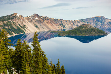 Overlook at Crater Lake National Park in Oregon
