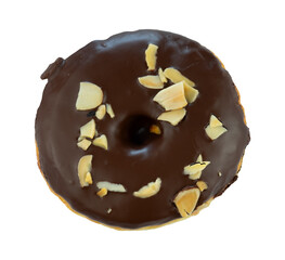 donuts with chocolate and peanut topping