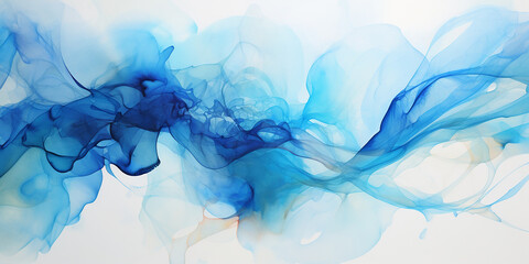abstract background, alcohol ink, stains and stains. colored smoke. blue color	