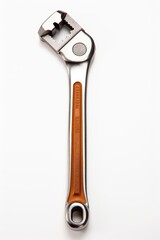 Obraz premium A detailed view of a wrenet resting on a clean white surface. Perfect for illustrating technology, connectivity, or minimalist concepts