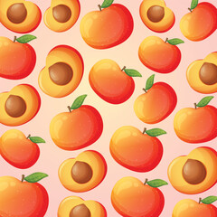 Peach fruit pattern background design