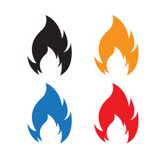 set of fire icons