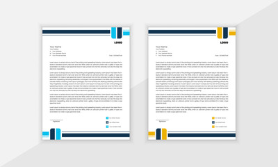 Modern Creative Vector Business Letterhead Design Template
