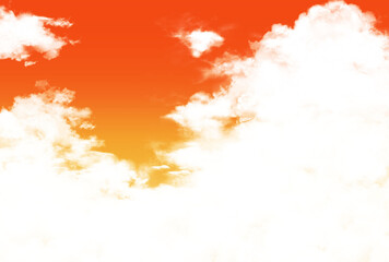 背景素材_夕焼けと雲
