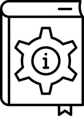 Information line icon vector. Inform, guide, privacy policy, manual, rule, instruction vector illustration