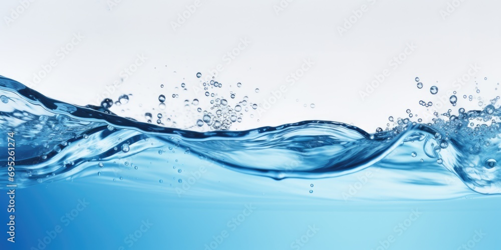 Poster a close up view of a water wave, capturing the beauty and movement of the water. perfect for various
