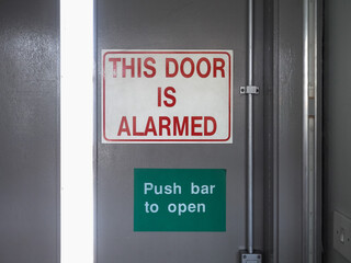 emergency exit door sign