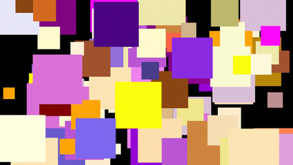 texturized orange brown purple yellow shapes over black backgrou