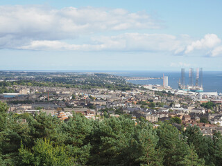 Aerial view of Dundee from Law hill