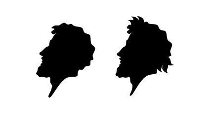 Torquato Tasso, black isolated silhouette