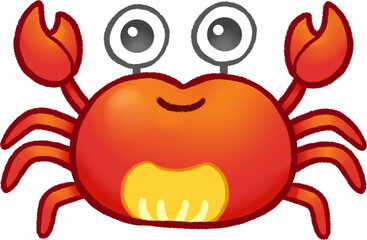 crab cartoon isolated on white