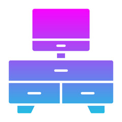 Fototapeta premium Tv Table Icon