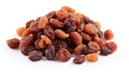 raisins isolated on white background. AI Generative.