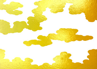 やまと絵風金箔の雲素材