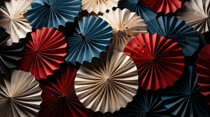4Th July Background Usa Paper Fans, Background HD, Illustrations