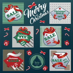 Vector illustration of Christmas labels
