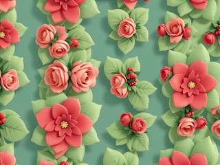 floral pattern background that may be used for Christmas cards and invitations