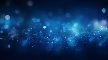 Obraz na płótnie Canvas Blue glow particle abstract bokeh background