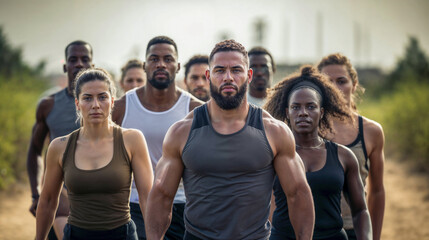 Multicultural Fitness Team Determination Outdoors