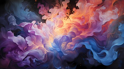 A dreamlike close-up capturing liquid flames in a captivating blend of silver and platinum colors, shimmering in a surreal world - obrazy, fototapety, plakaty