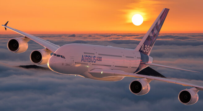Airbus A380. The world's largest passenger aircraft