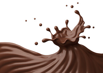 PSD Chocolate Splash 3D Rendering