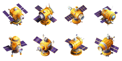 3D space satellite Artificial Intelligence Generative