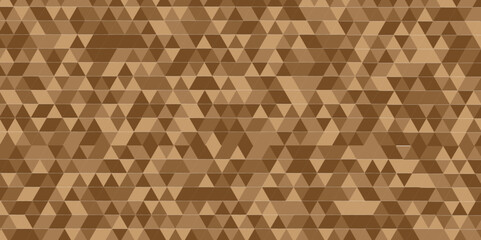 Abstract geometric brown triangle tiles pattern mosaic backdrop background. Modern abstract seamless geometric dark black pattern background with lines Geometric print composed of triangles.