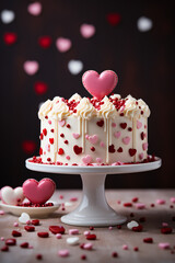 Celebration cake for love celebration of valentine's day 