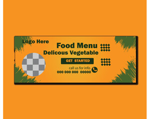 Obraz premium Food social media post and promotion banner design template Social Media Banner for Restaurant Post.