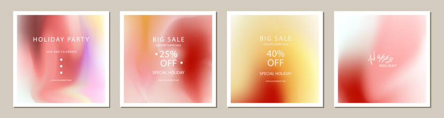 Obraz premium artistic gradient square template. aesthetic design Suitable for social media posts, cards, invitations, banner and web ads